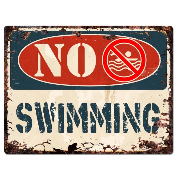 

PP1367 NO SWIMMING Plate Rustic Chic Metal Tin Signs Home Store Shop Decor Gift