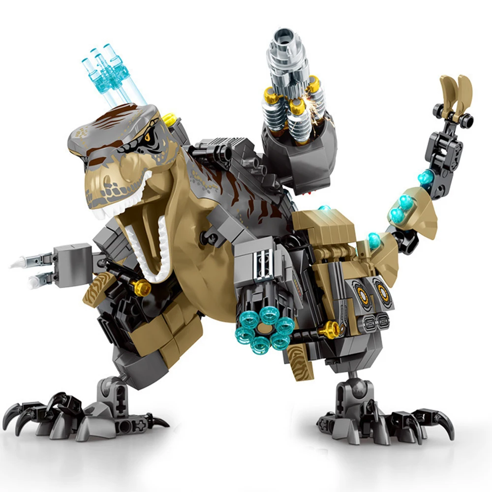 

Creator Expert Mechanical Tyrannosaurus Chase Indominus Rex 610 PCS Dinosaur Moc Building Blocks Jurassic Park World Model Toys