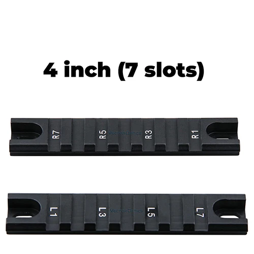 4 inch (7 slots) Векторная оптика тактические боковые длинные 20 мм Пикатинни одна пара подходят HK G36 G36C аксессуары - Цвет: 4 inch (7 slots)