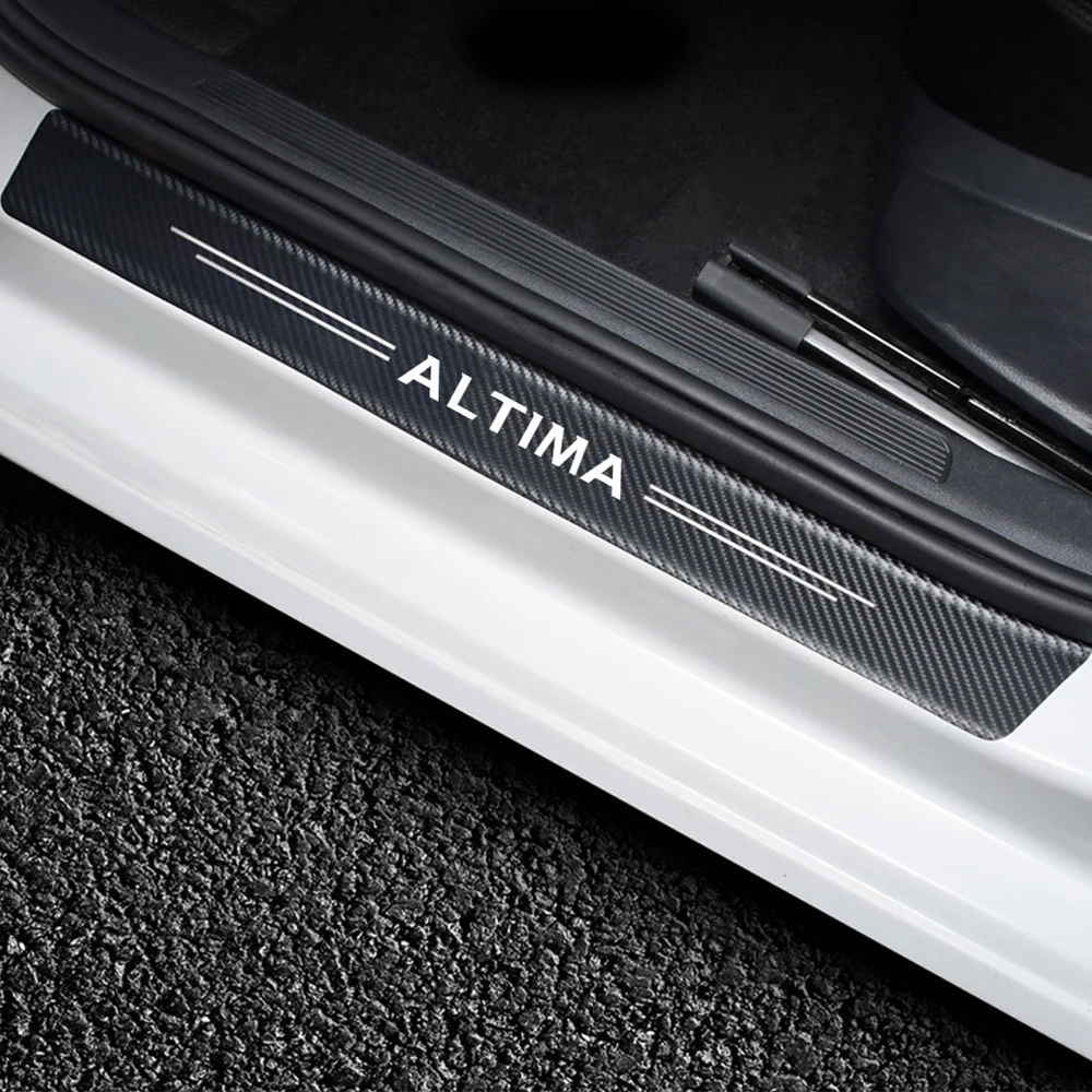 4 шт. Автомобильная наклейка на порог из углеродного волокна для ALTIMA MAXIMA MICRA NOTE PULSAR