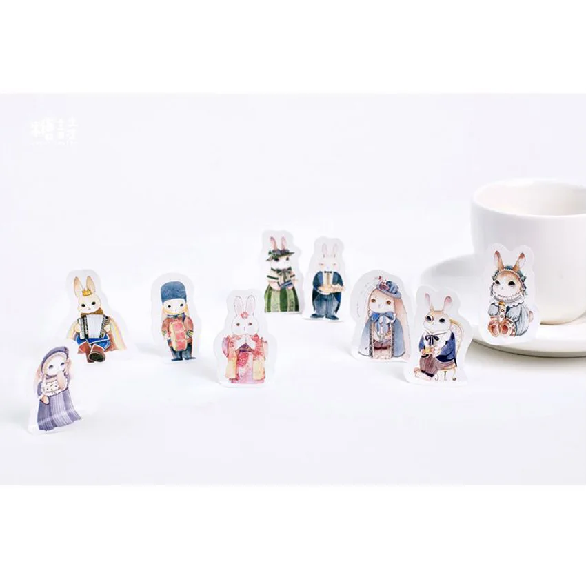 45 шт./упак. прекрасный волшебный кролик Алиса: безумие возвращается Стикеры