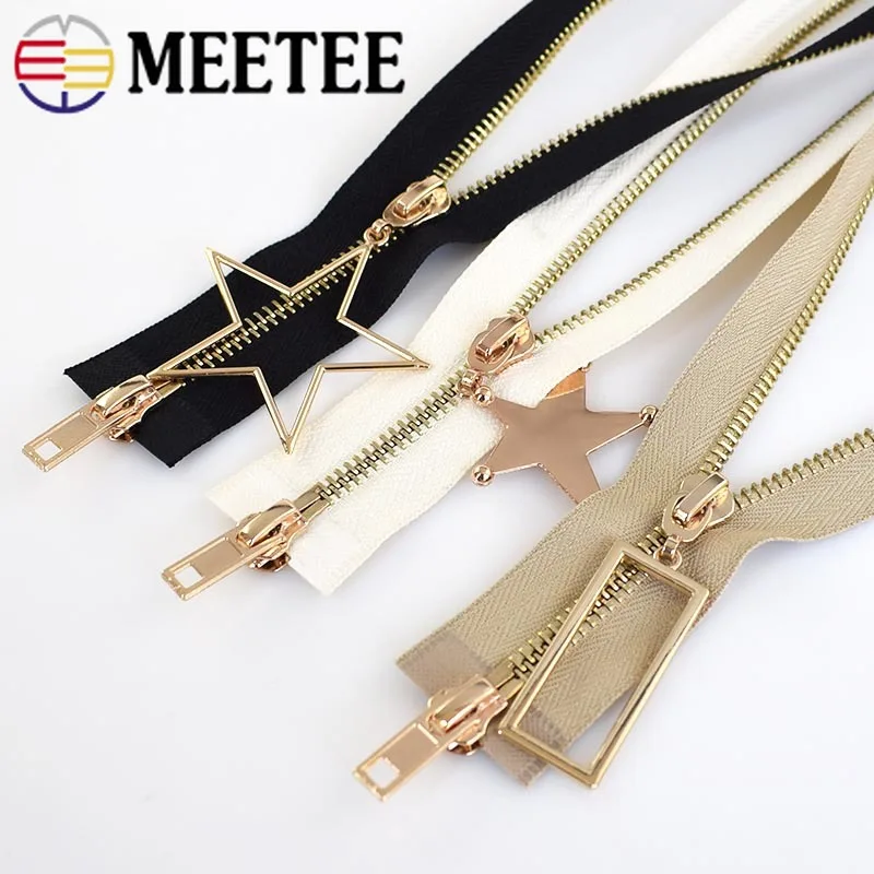 Meetee 1 шт. 80/100/120 см 5 # двойные слайдеры Металлические молнии открытая молния для