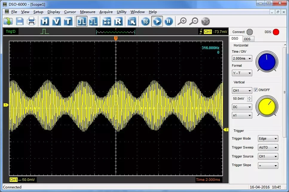 

Hantek6074BD 1Gs/S 70MHz 4 Channels High Cost Performance Car Repairing Testing USB Professional Automotive Mini Oscilloscope