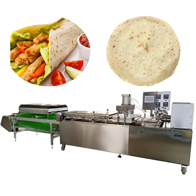 

Automatic Pita Bread Flour Tortilla Taco Roti Chapati Chicken Mexican Burrito Making Machine