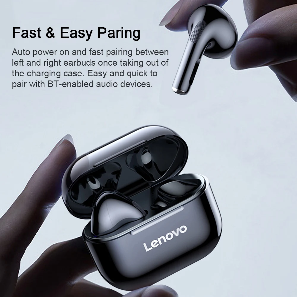 Lenovo LP40 TWS Earphones Bluetooth 5.0 True Wireless Headphones Gaming Touch Control Sweatproof Sport Headset In-ear with Mic |