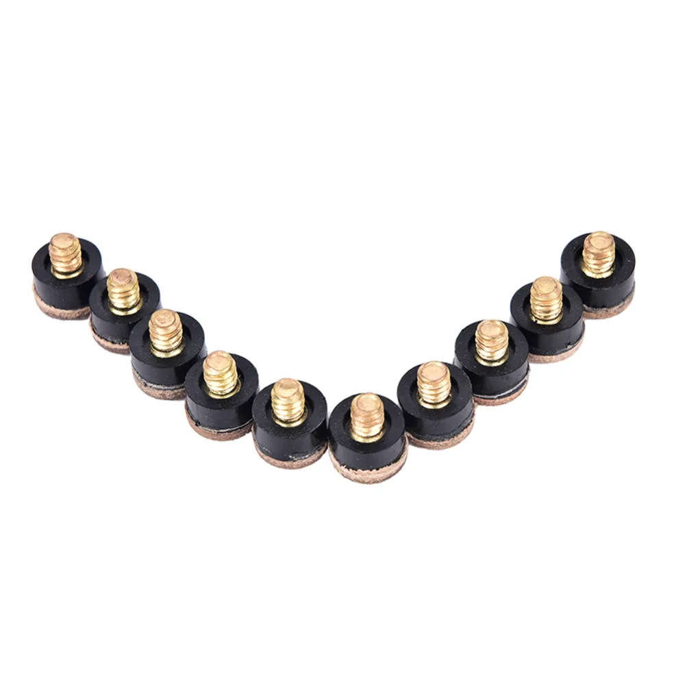 

10Pcs Screw On Cue Tips For Pool Snooker Billiards Replacement Parts Perfect For Cue Ball ControTable-tennis Accessories #271283