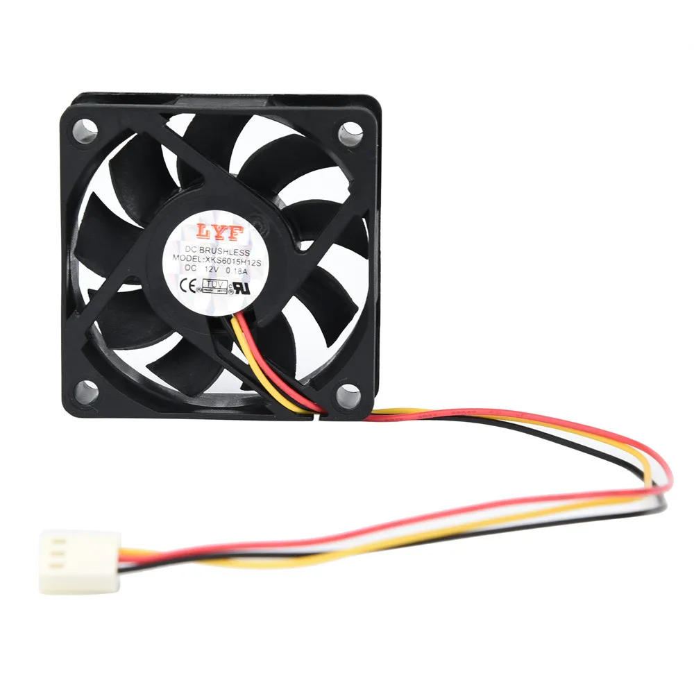 LYF DC 12 В 3Pin 60X60*15 мм PC чехол для процессора вентилятор охлаждения большой воздушный