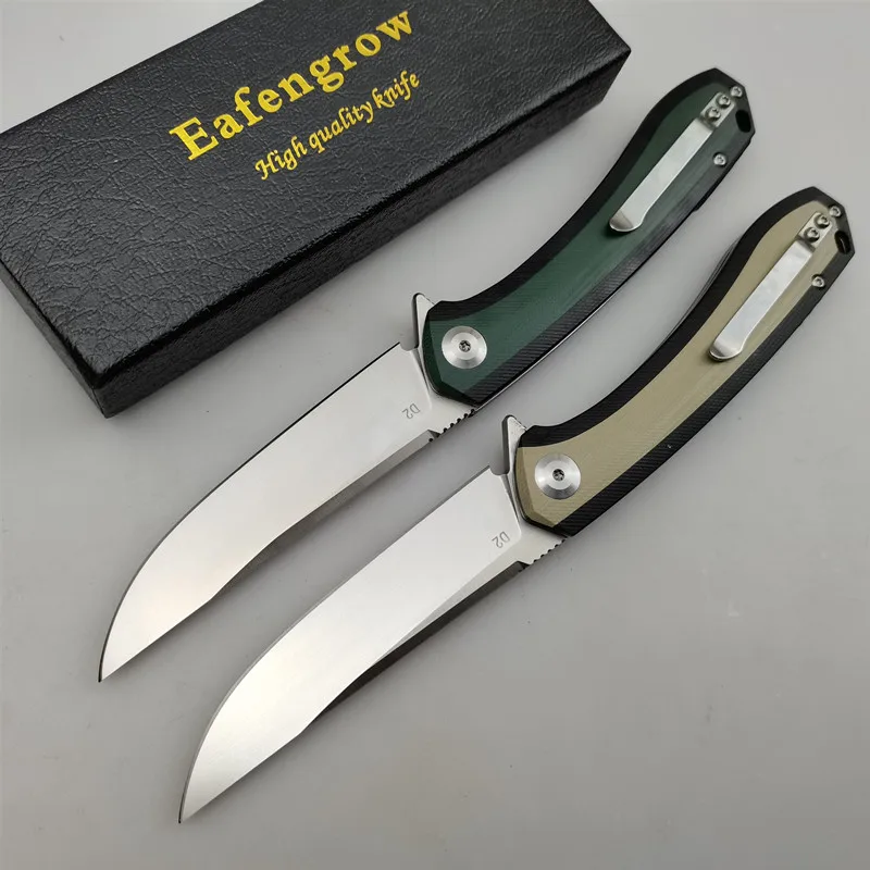 Складной нож Eafengrow EF947 D2 Клинок G10 Карманный для выживания охоты тактический