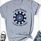 3000 футболка с надписью I Love You, Тони Старк, рубашка с железным сердцем, стандартный размер S 3Xl