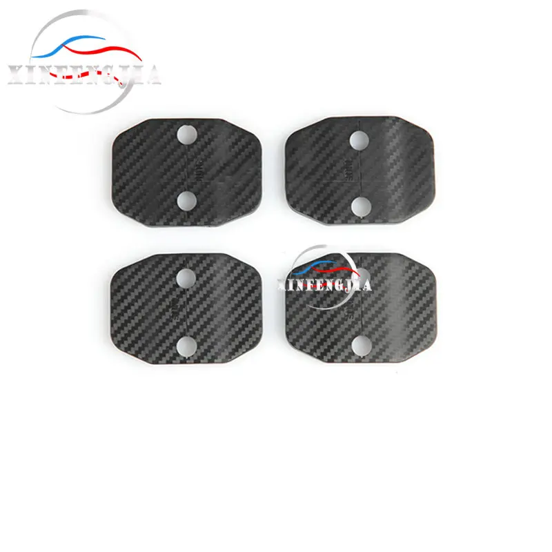 

For Mercedes-Benz C E GLC Class W205 W213 X253 15-19 4x Carbon Fiber Color Door Lock Cover Trim