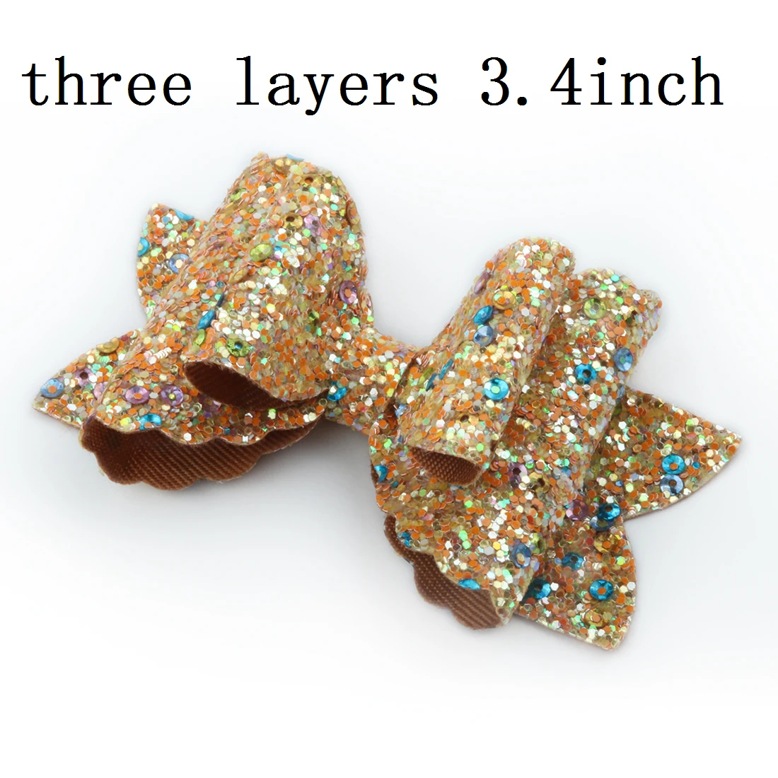 three layers-10 1 шт., заколки для волос для девочек, блестящие банты с зажимом, 3 дюйма, заколка-бабочка, заколки для волос, принт в виде сердца, звезды, патриотизм, точечный дизайн - Цвет: three layers-10