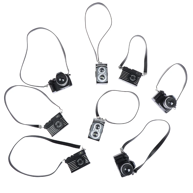 

New Arrival 1:12 Dollhouse Miniature Mini Belt Camera Model Doll Accessories Decoration Toy