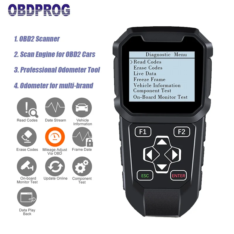 OBDPROG MT401 OBD2 сканер инструмент для регулировки пробега многобрендового коррекции