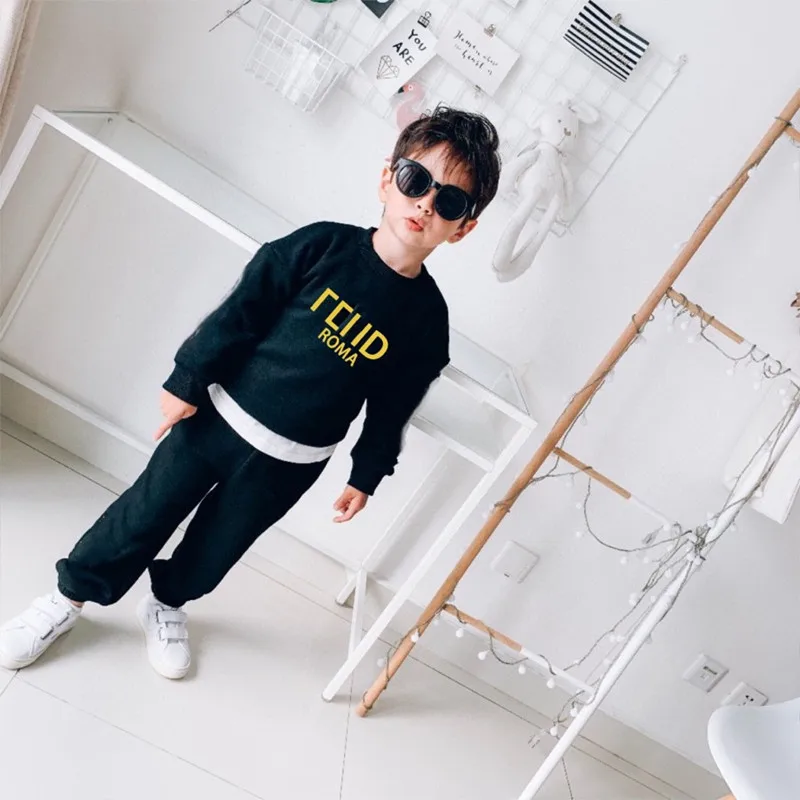 

kids 2021 Spring and Autumn cotton letter printed set