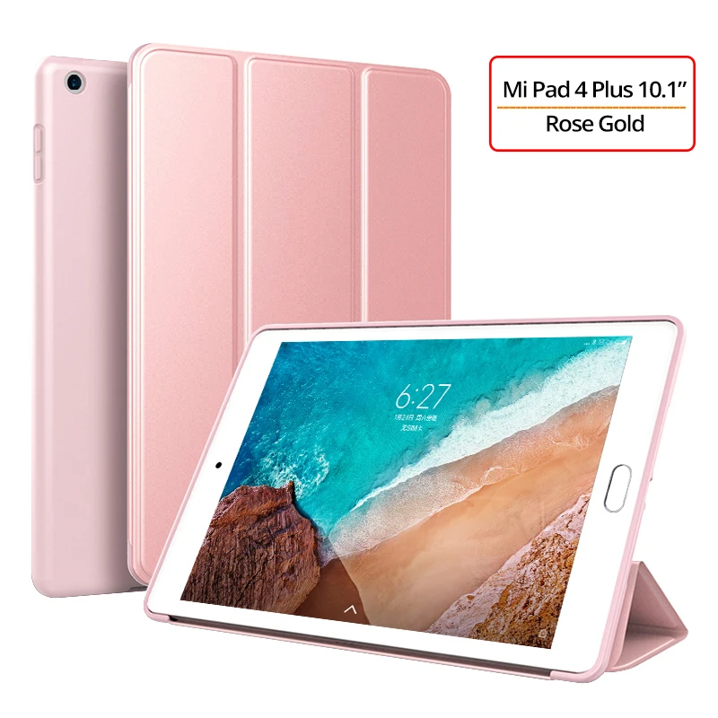 Чехол для Xiaomi Mi Pad 4 Plus, ультратонкий Магнитный чехол-подставка, силиконовый мягкий смарт-чехол для Xiaomi Mi Pad 4 Plus 10,1 Tablet Funda