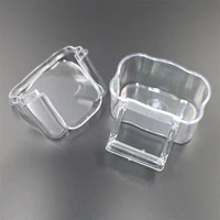 6 pcs cage parrot cage special transparent water splash plugin box bird water feeder bowl plastic birds finches pigeon supplies