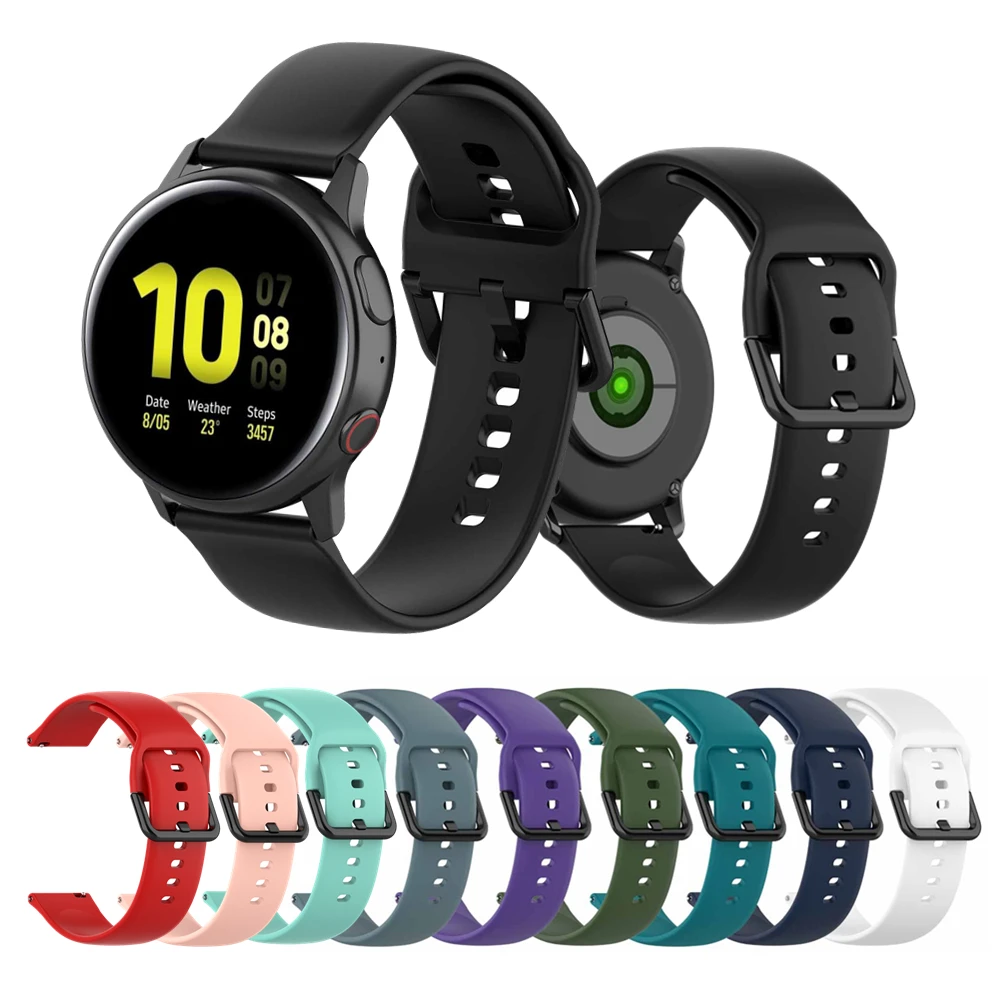 Силиконовый ремешок для Samaung Galaxy Active 42 мм Xiaomi Amazfit Gtr браслет Garmin 245M Vivoactive