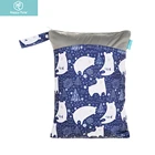 Happyflute Детская сумка для подгузников с принтом, водонепроницаемая сумка для влажных и сухих подгузников, сумка для коляски, сумка для переноски, сумка для путешествий с карманами