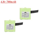 Перезаряжаемый двухсторонний аккумулятор 4,8 в 700 мАч Ni-MH для радио, аккумулятор для Midland BATT6R BATT-6R, 4,8 в, от 1 шт. до 10 шт. для BATT6R