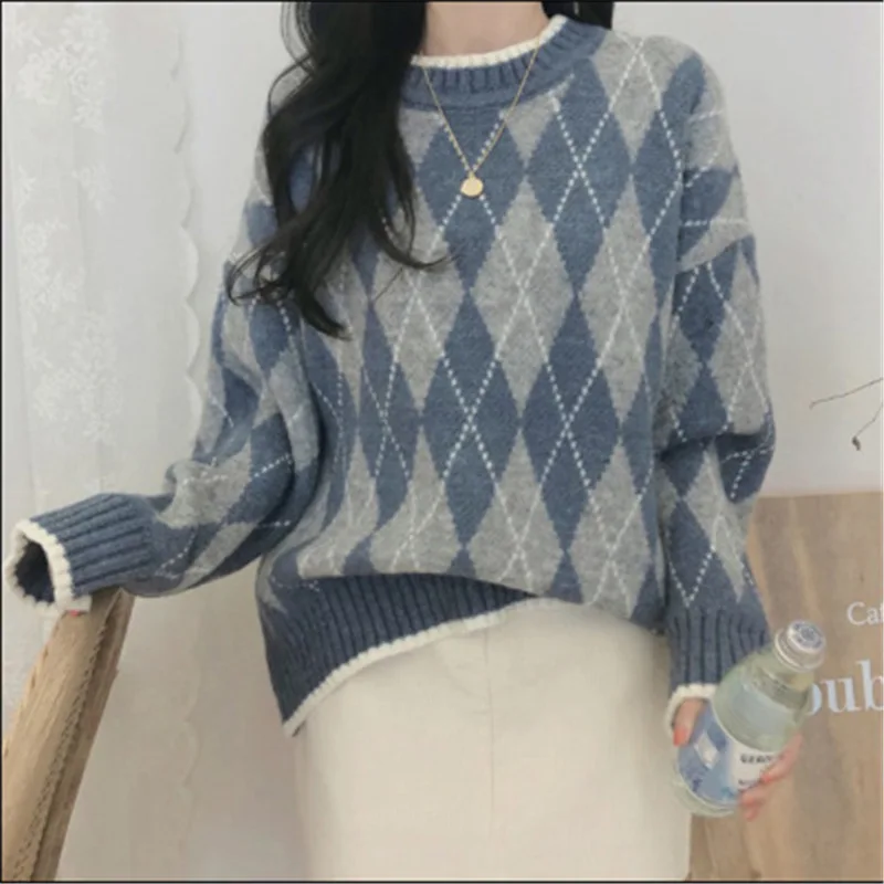 

Lazy Wind Retro Sweater Women's 2020 Autumn and Winter New Korean Style Loose Outer Wear Pullover Thick Sweater sweater