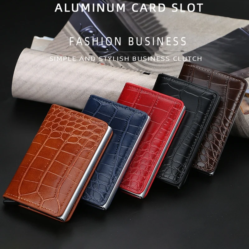 

Baellerry Credit Card Holder Business Automatic RFID Aluminum Wallet