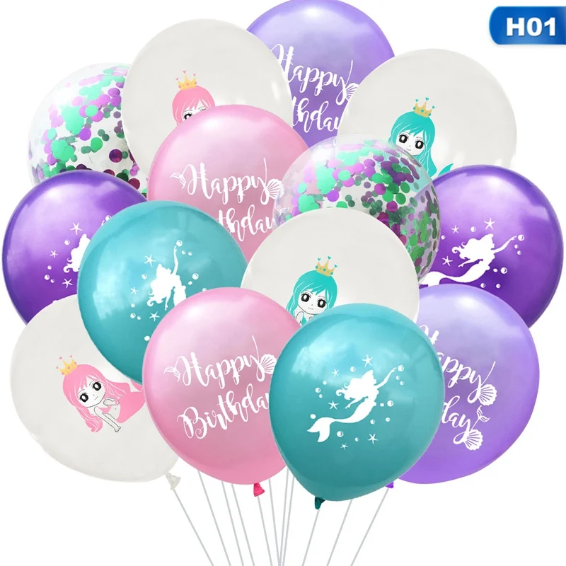 

Party Decoration 12inch Mermaid Latex Balloons Brithday Balloons Sequins Confetti Balloon Wedding Anniversaire Party Supplies