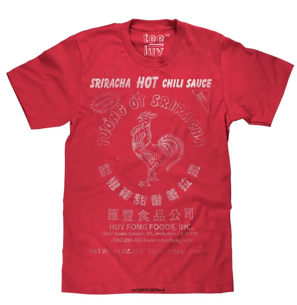 Забавная Мужская футболка новинка женская Sriracha Hot Chilli Sauce-Sriracha Logo | одежда