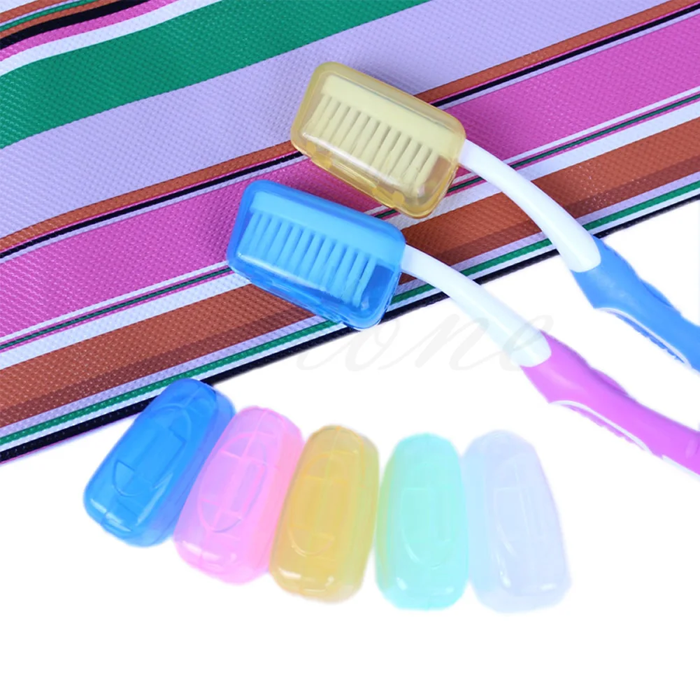 

Travel Toothbrush Head Cover Case Cap Hike Camping Brush Cleaner Protect New