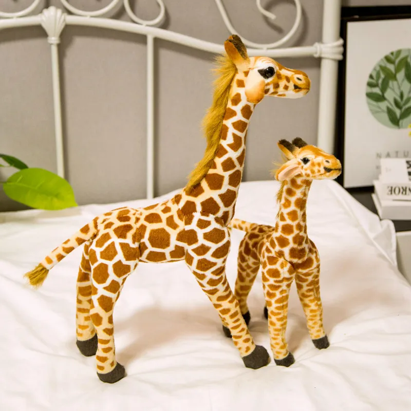 Реалистичный Жираф игрушки мягкие животные мягкая ткань уютные плюшевые стоячие