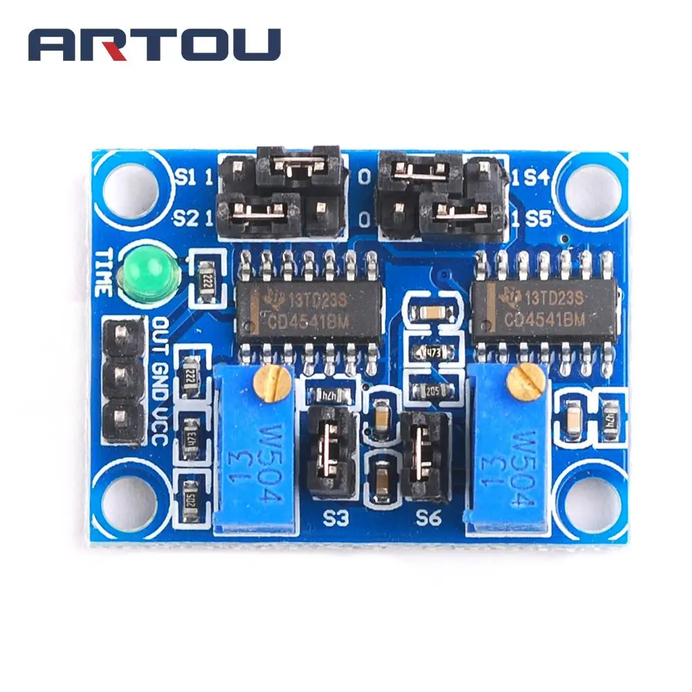 Cyclic timing square wave signal generator module Delay pulse frequency adjustable | Электронные компоненты и