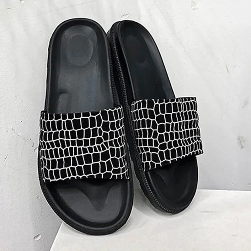 

Men's Beach Sandals Outdoor Fashion PVC Slippers Lightweight Non-slip Casual Slides Comfort Fresh Flat Home Bathroom Slippers
