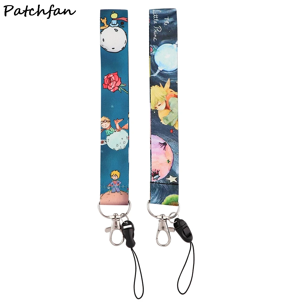 

AD856 Patchfan Little Prince Printed Keychain Wristlet For Key Chain Lanyard Hanging Strap Key Ring Charms DIY Jewelry Accessory