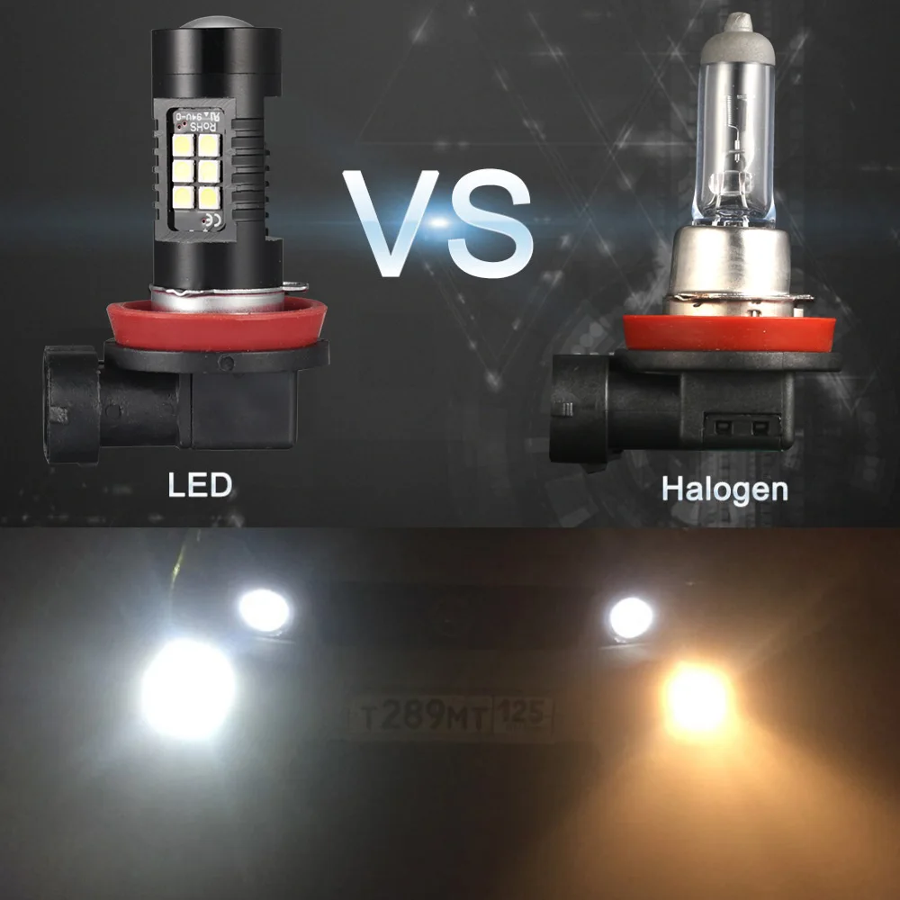 Светодиодная лампа AILEO H8 H11 светодиодная H9 HB3 9006 9005 SMD светильник s 1200лм 6000 К 12 В