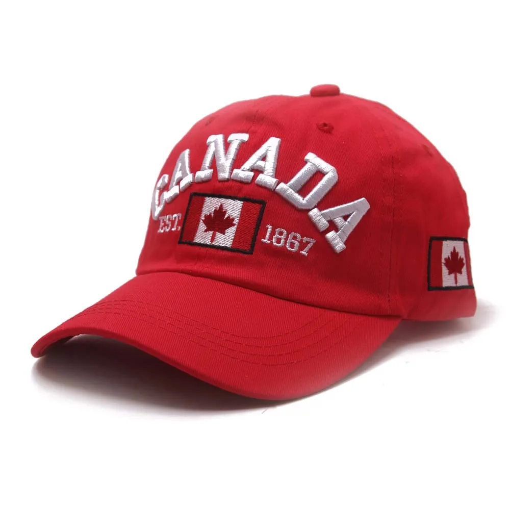 Hatlander бренд Канада буквы вышивка бейсболки Хлопок gorra snapback изогнутые папа шляпа