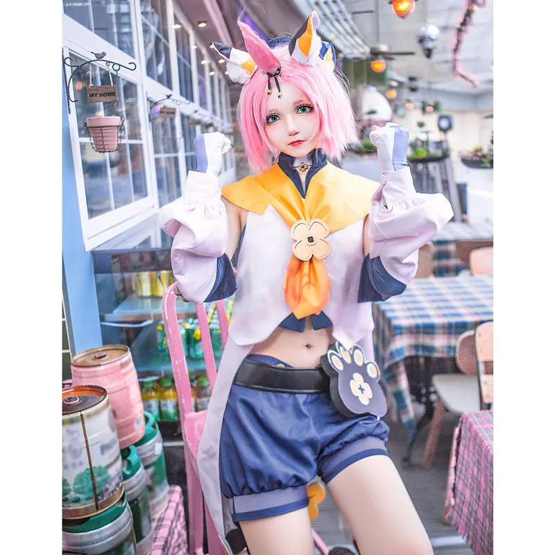 

Game Genshin Impact Diona Cosplay Costume Wigs Anime Outfits Dress Halloween Carnival Uniforms Women Customize Costumes