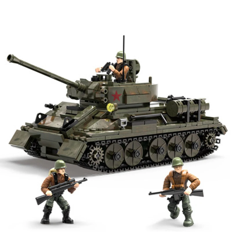 Новинка Просвечивающая военная модель танка США M26 Тяжелая советская T34 / 85 с