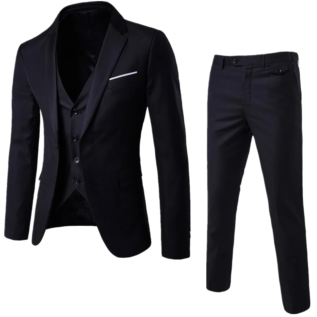 

(Jacket+Pant+Vest) Luxury Mens Wedding Suit Men Blazers Slim Fit Suits Men's Costume Business Formal Party Classic plus size 6XL