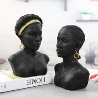 simple african character avatar resin crafts ornaments creative jewelry stand mannequin earring necklace display stand shop deco