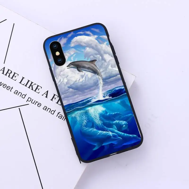 

ocean dolphin Dance And Jumping Phone Case for iPhone 11 12 pro XS MAX 8 7 6 6S Plus X 5S SE 2020 XR