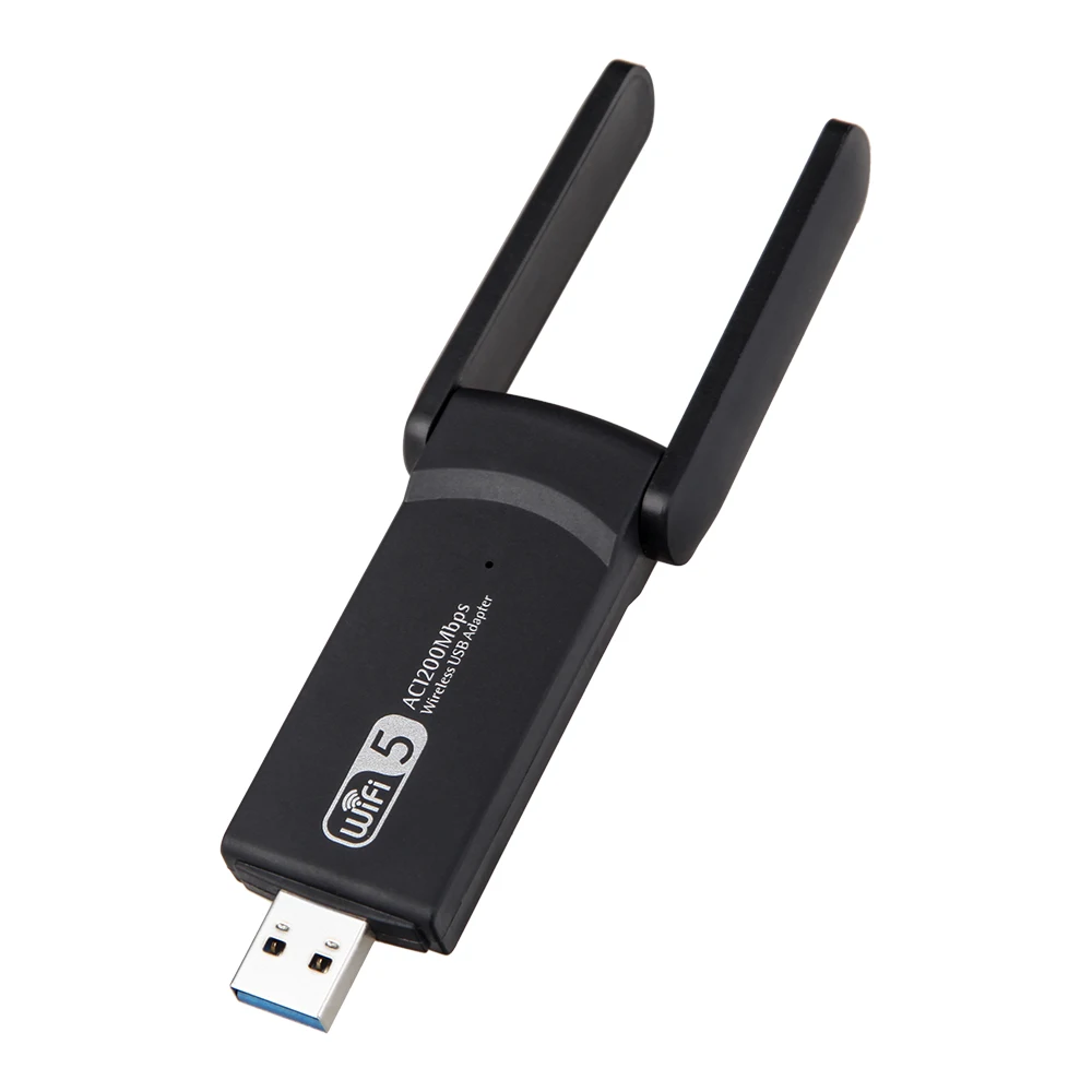 5pcs 1200Mbps USB Wireless Network Card WiFi LAN Adapter  2.4g&5GHZ wifi dongle two antenna