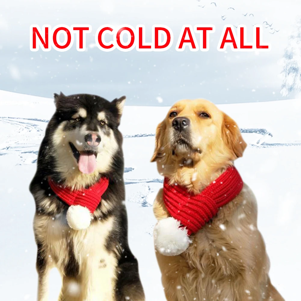 Шарф для домашних собак кошек шеи моющийся теплый мягкий вязаный шарф больших