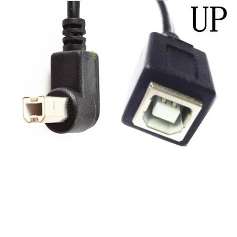 25 см 90 градусов USB 2 0 Тип B папа к Type Женский принтер удлинитель
