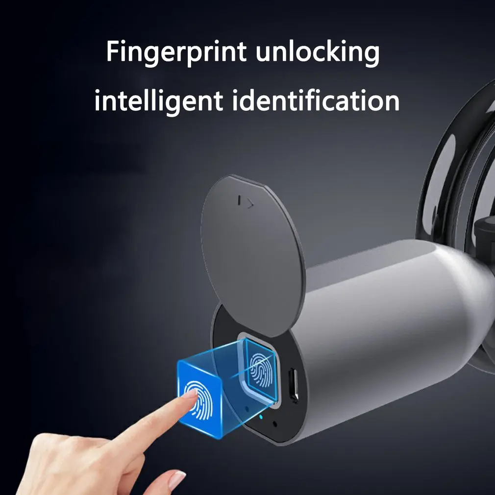 

C3 Fingerprint Unlocking Smart Lock Usb Charging Quick Unlock Zinc Alloy Lock For Bike Mountain Bike