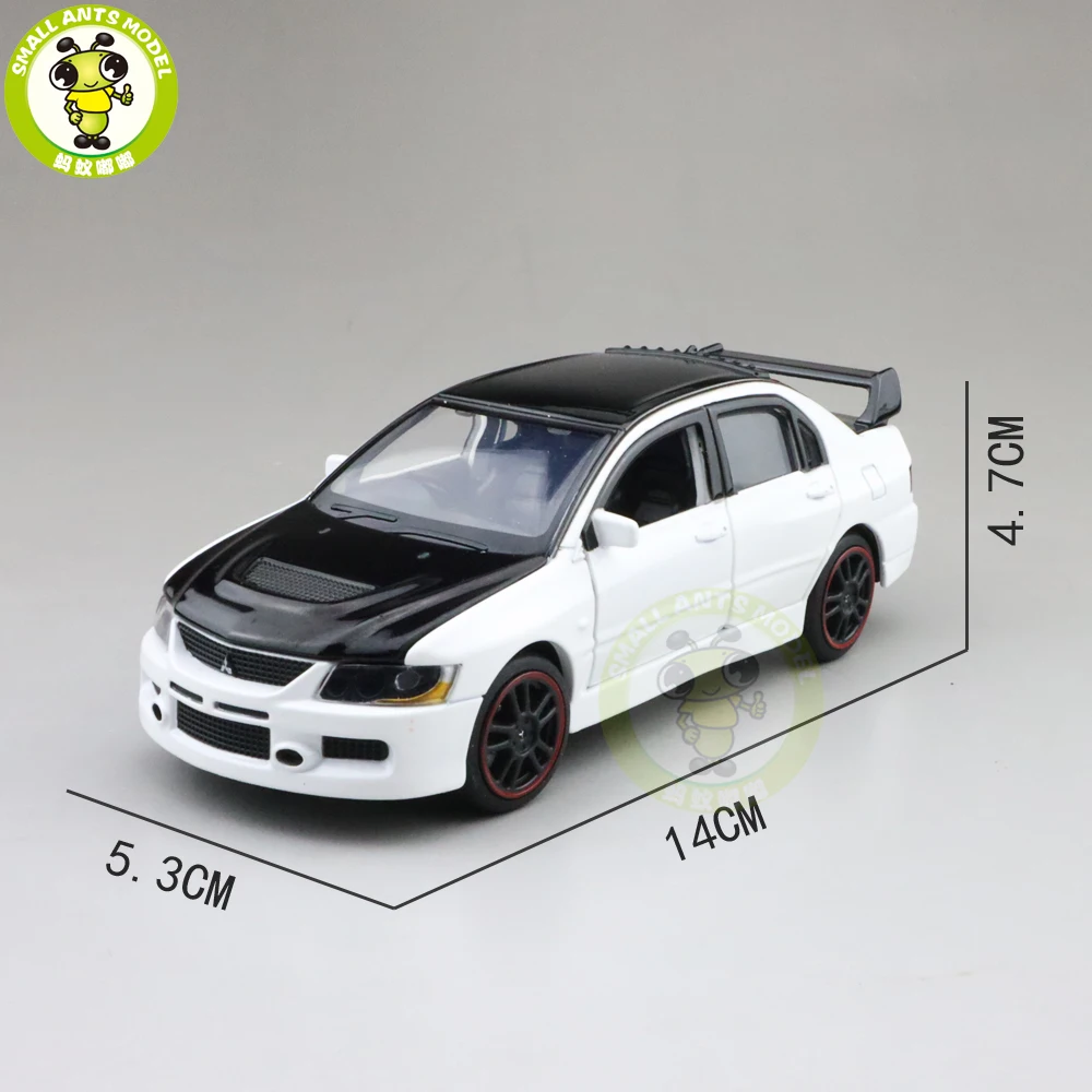 Коллекция 1/32 года Lancer EVO 9 IX модель автомобиля с черной крышей игрушки для