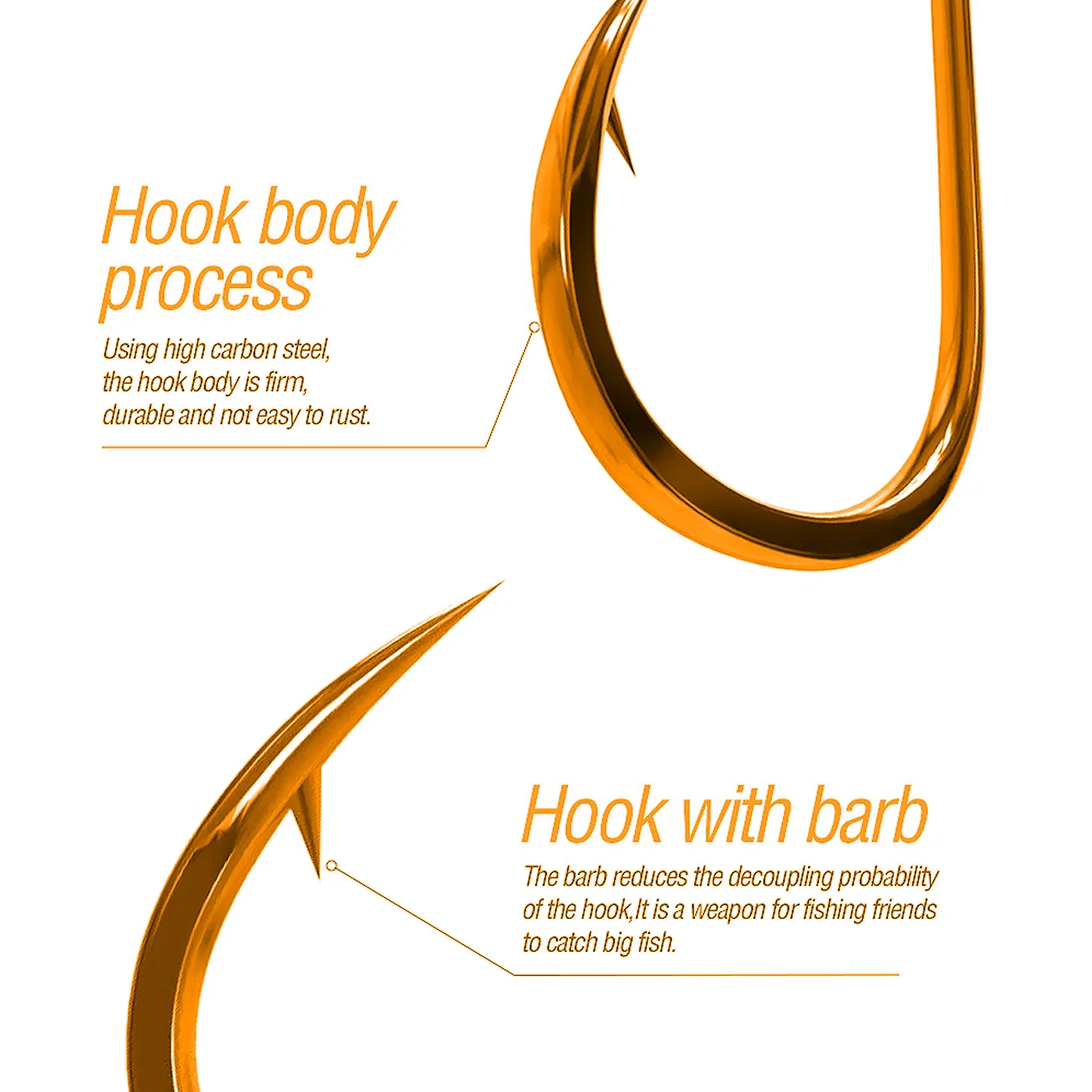 

50pcs Carbon Steel Fishing Hooks Jig Head Barbed Crank Hook With Box Fishing Tackles Fishhook Set Outdoor Fishing Accessories