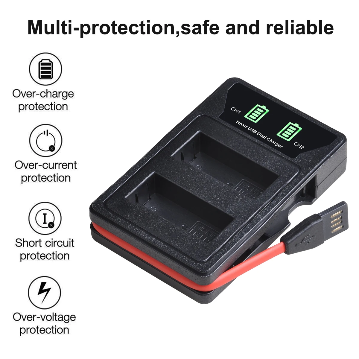 EN-EL9A EN-EL9 Battery Pack + Charger with USB and Type-c Port for Nikon D3000 D5000 D40X D40 D60 DSLR EN EL9 EL9A | Электроника