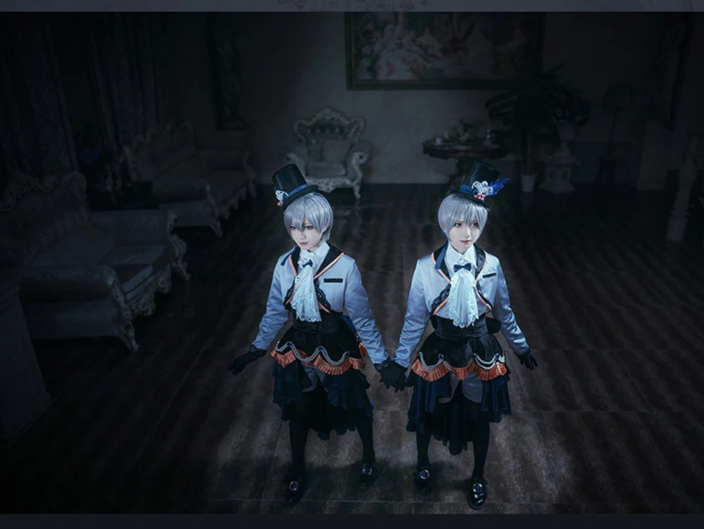 VEVEFHUANG Черный Дворецкий Ciel Phantomhive Косплей Костюм Близнецы Готическая Униформа платье костюмы на Хэллоуин для женщин Мужская одежда