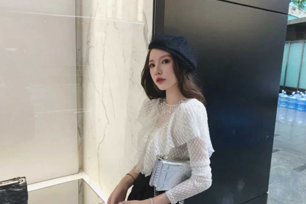 Шерстяной головной убор женский складной шапки M han edition модная шляпа