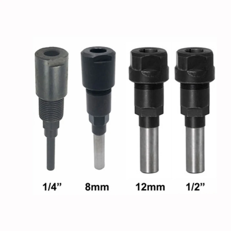 

1 pc 1/4" 8mm 12mm 1/2" Shank Router Bit Extension Rod Collet Engraving Machine Extension Milling Cutter for Wood MC04003