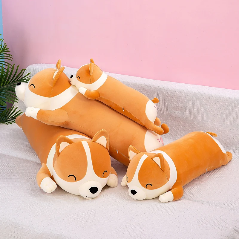 

60-120cm Cute Shiba Inu Dog Plush Toys Stuffed Long Animals Sleep Boyfriend Pillow Doll Office Cushion Kids Girls Gift